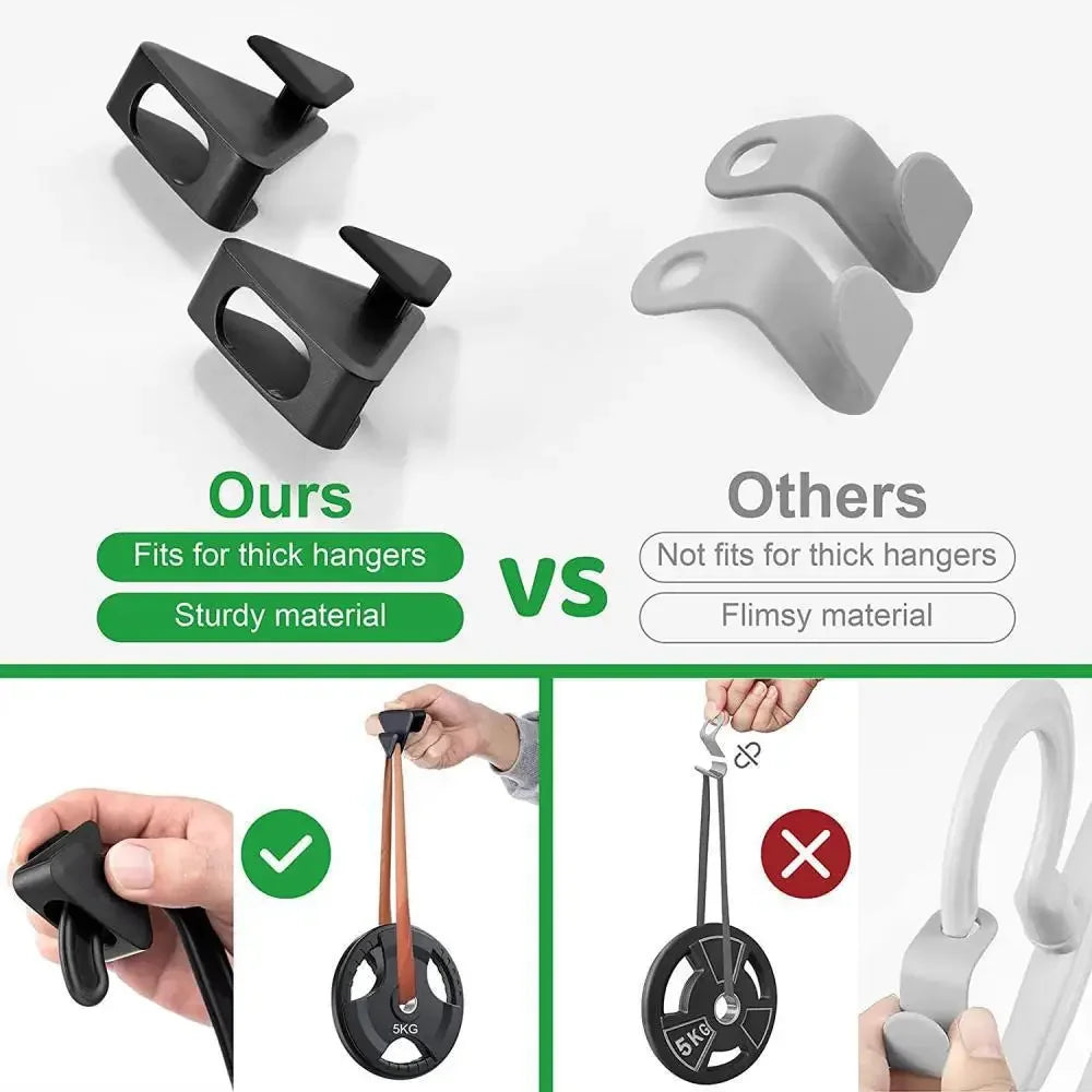 Multi-Function Plastic Stackable Clothing Hanger Hooks